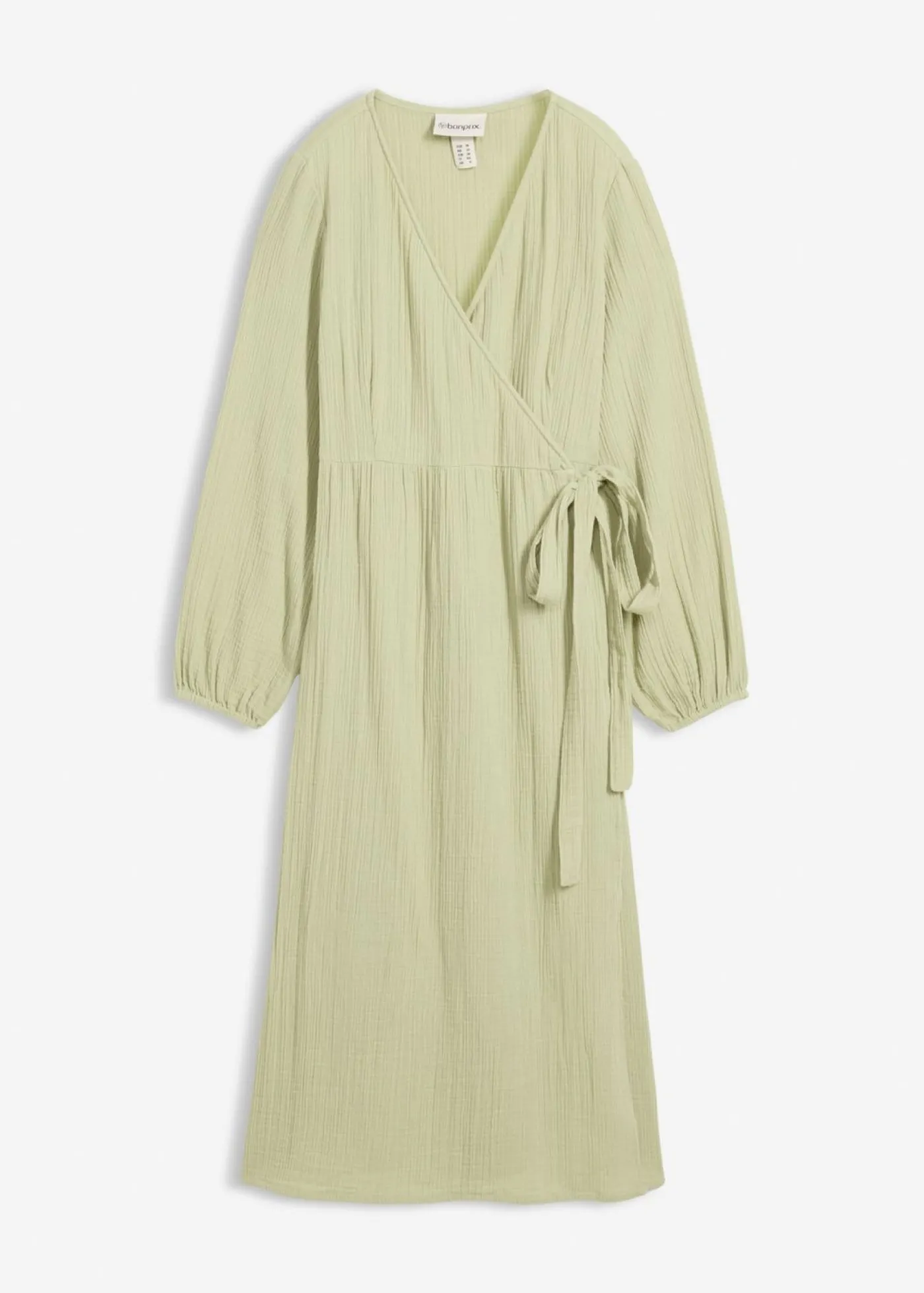 bonprix bonprix Vestido premamá/de lactancia 2 en 1 de muselina de algodón Verde New