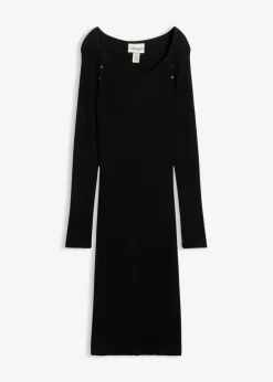 bonprix bonprix Vestido premamá/de lactancia de punto Negro Best