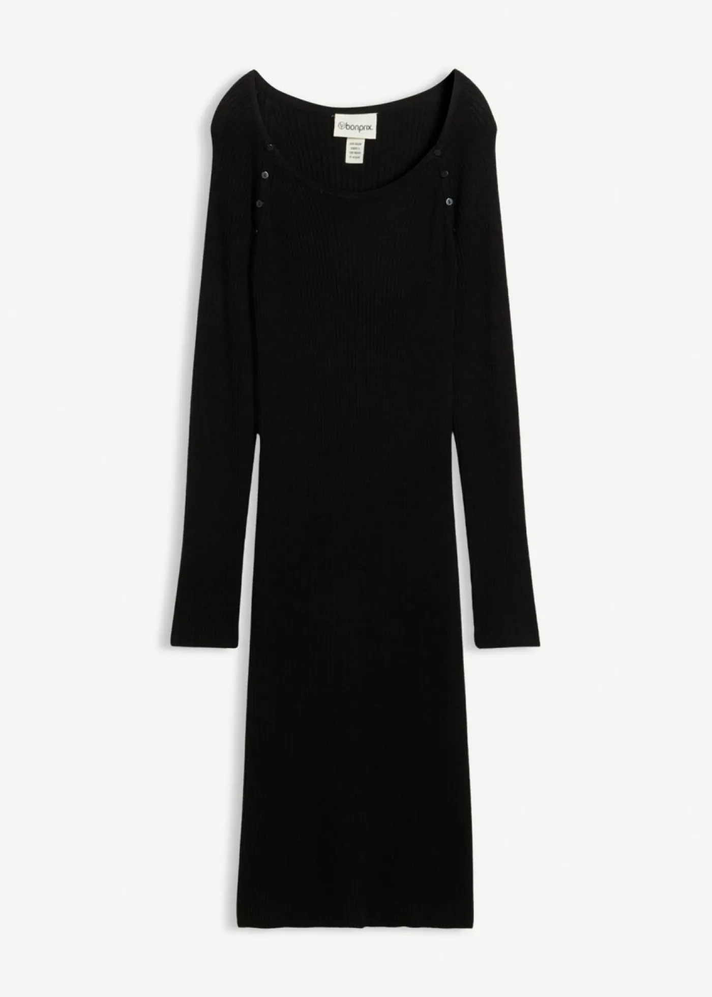 bonprix bonprix Vestido premamá/de lactancia de punto Negro Best