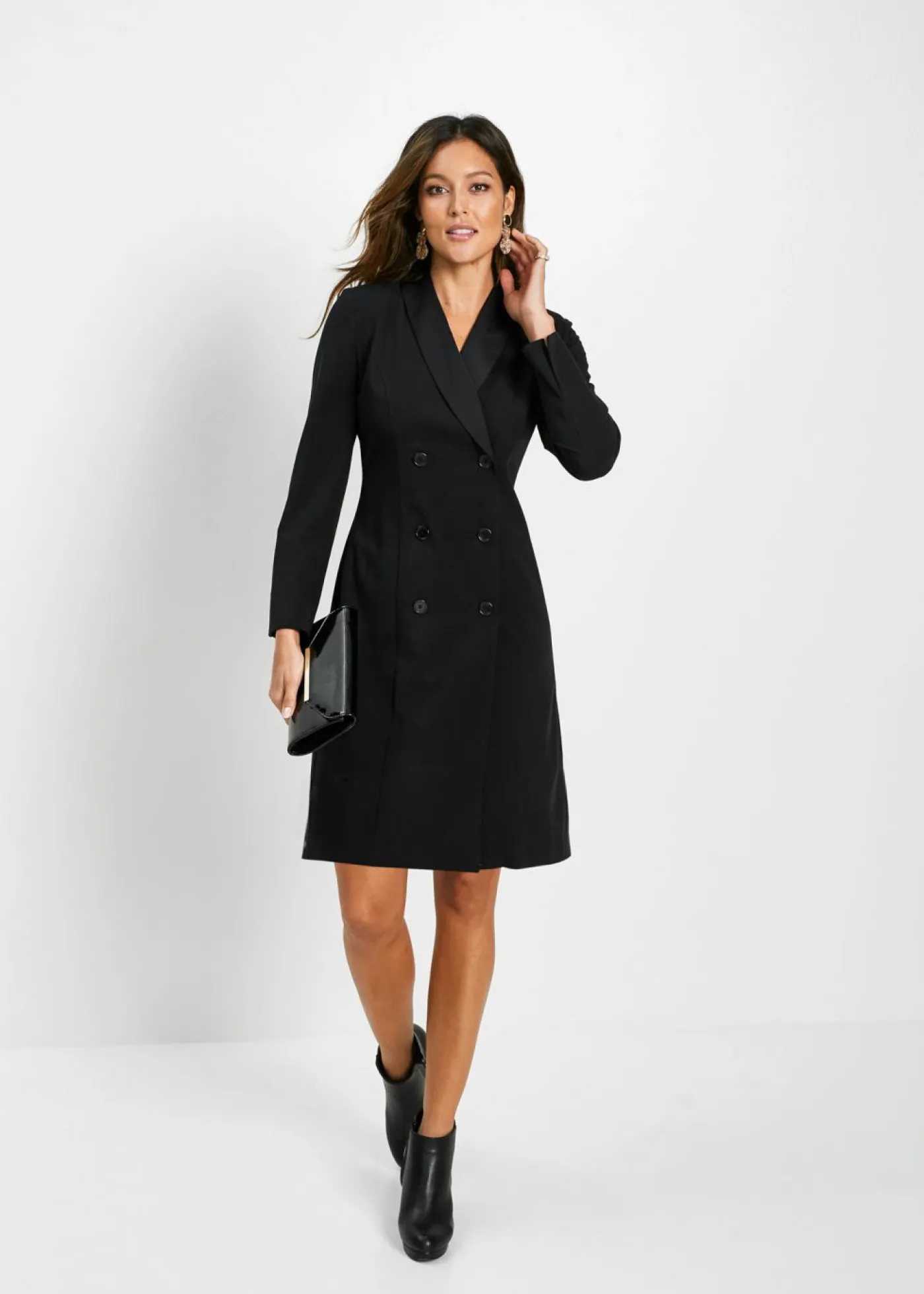 bonprix bonprix Vestido tipo americana Negro New