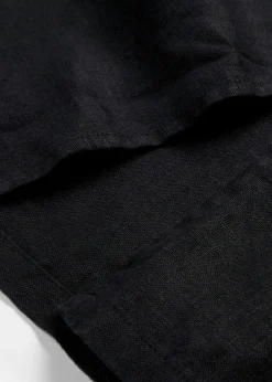 bonprix bonprix Vestido tipo caftán de lino puro Negro Sale