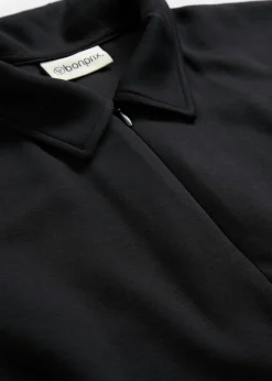 bonprix bonprix Vestido tipo polo de neopreno suave Negro Hot