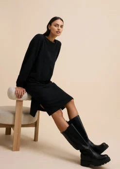 bonprix bonprix Vestido tipo sudadera Negro Discount