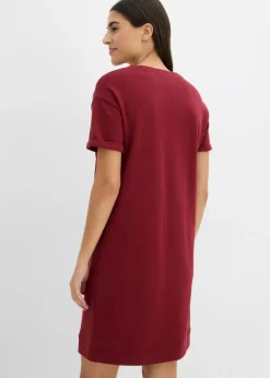 bonprix bonprix Vestido tipo sudadera Rojo rubí Clearance