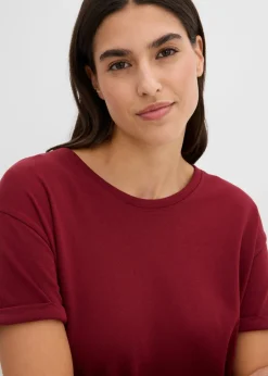 bonprix bonprix Vestido tipo sudadera Rojo rubí Clearance