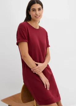 bonprix bonprix Vestido tipo sudadera Rojo rubí Clearance