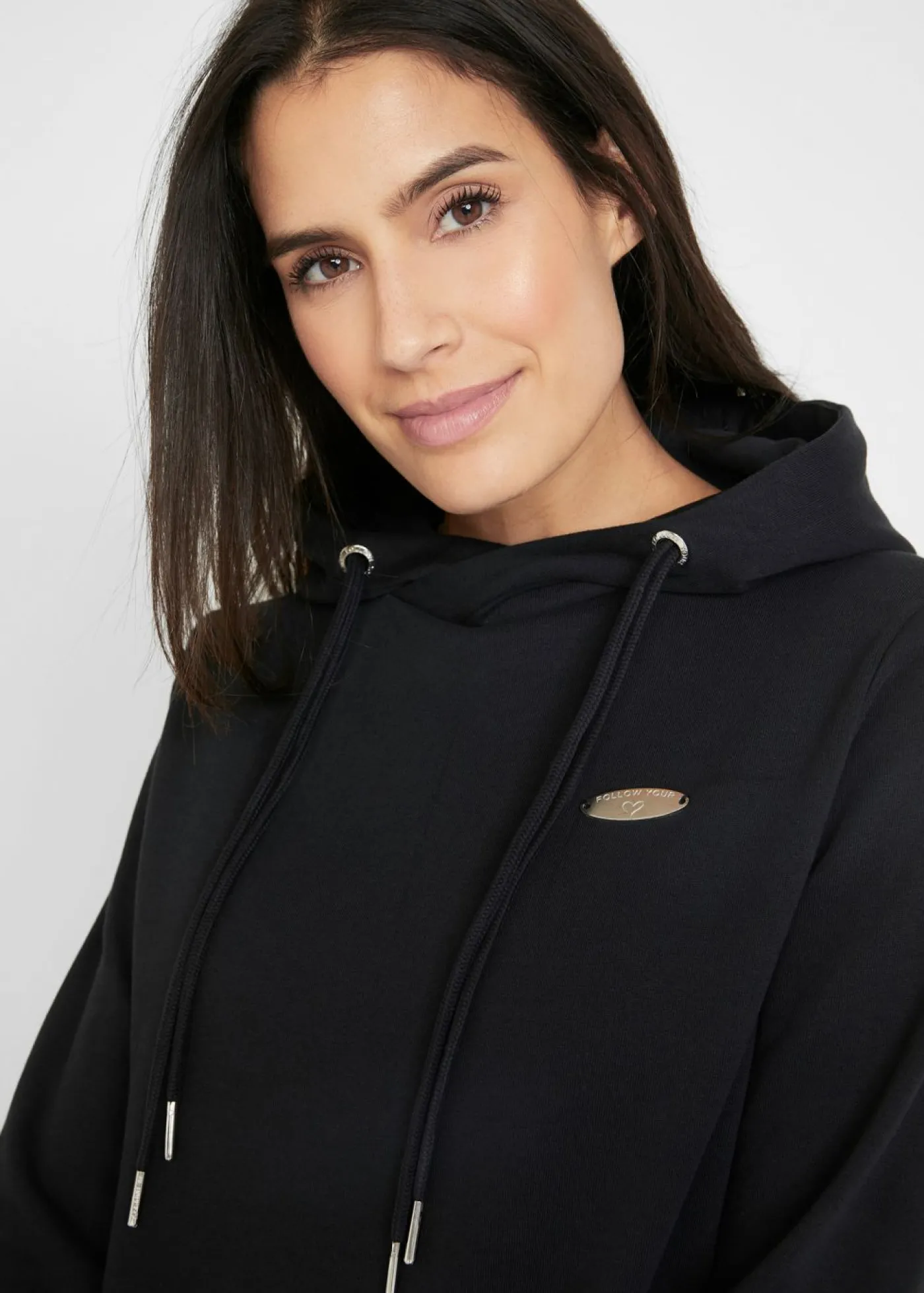 bonprix bonprix Vestido tipo sudadera con capucha Negro Best