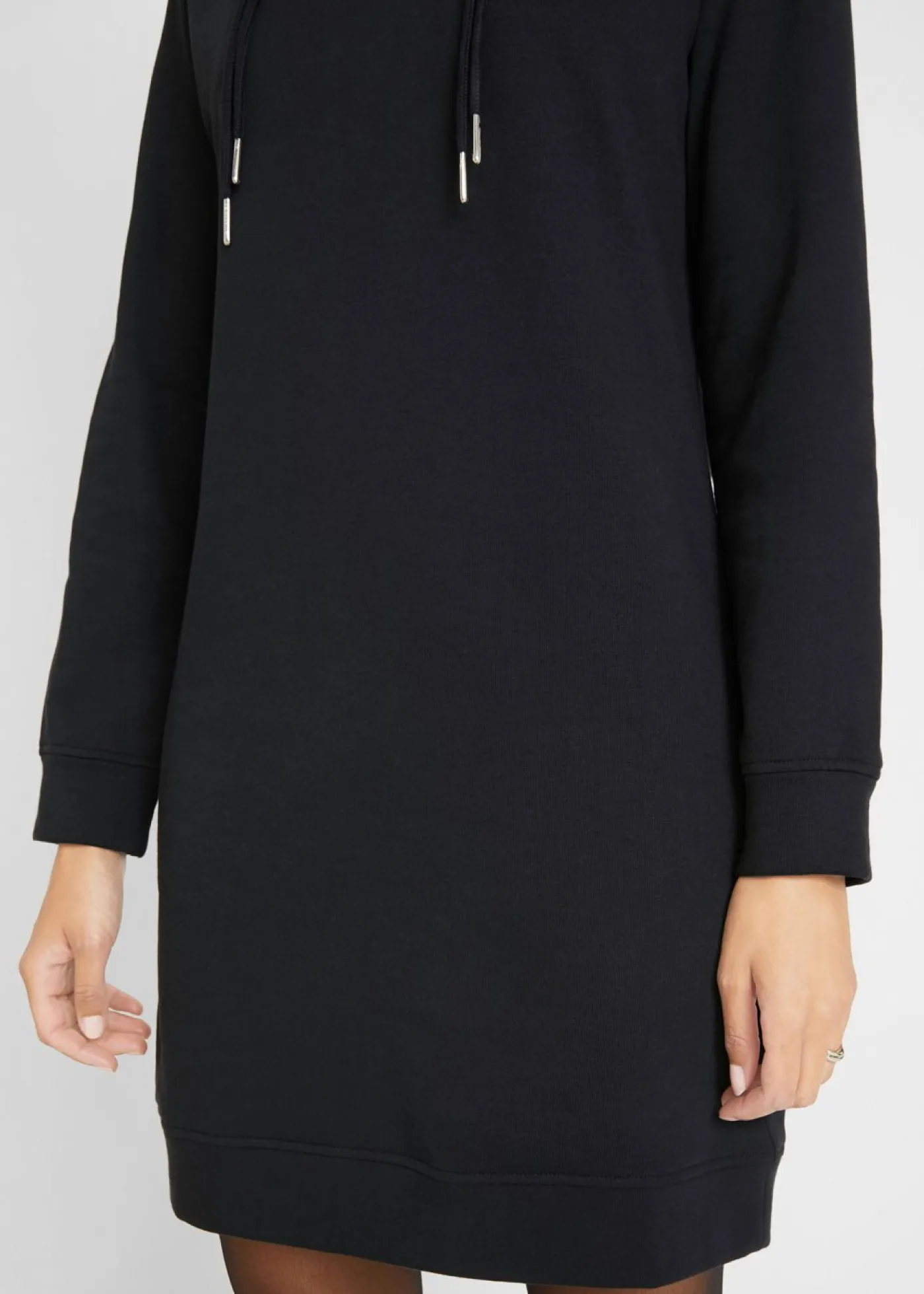 bonprix bonprix Vestido tipo sudadera con capucha Negro Best