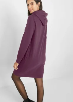 bonprix bonprix Vestido tipo sudadera con capucha Baya de saúco