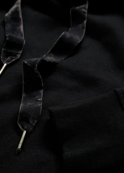bonprix bonprix Vestido tipo sudadera de algodón puro Negro