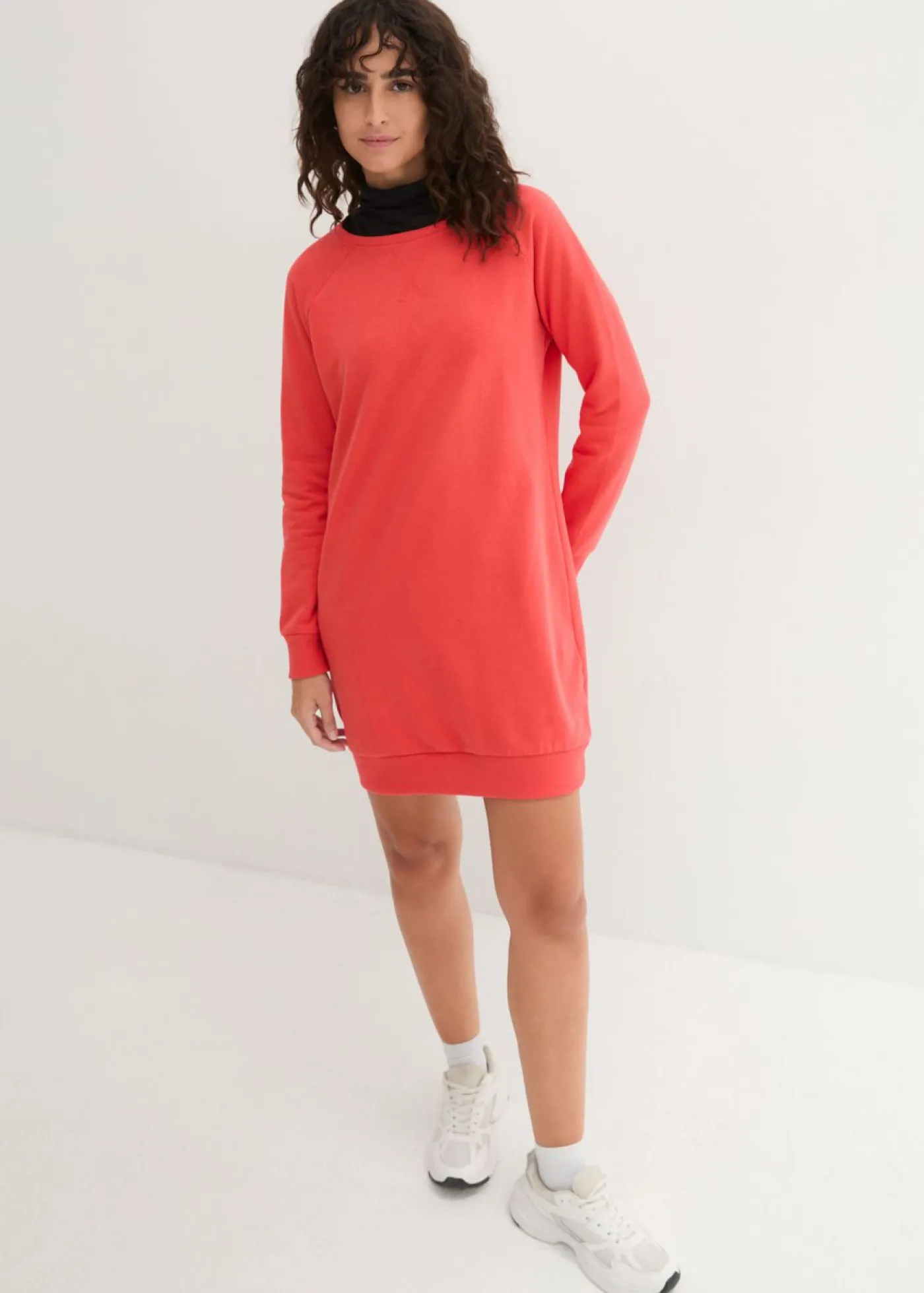 bonprix bonprix Vestido tipo sudadera de felpa suave salmón Outlet