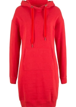bonprix bonprix Vestido tipo sudadera de algodón puro fresa Sale