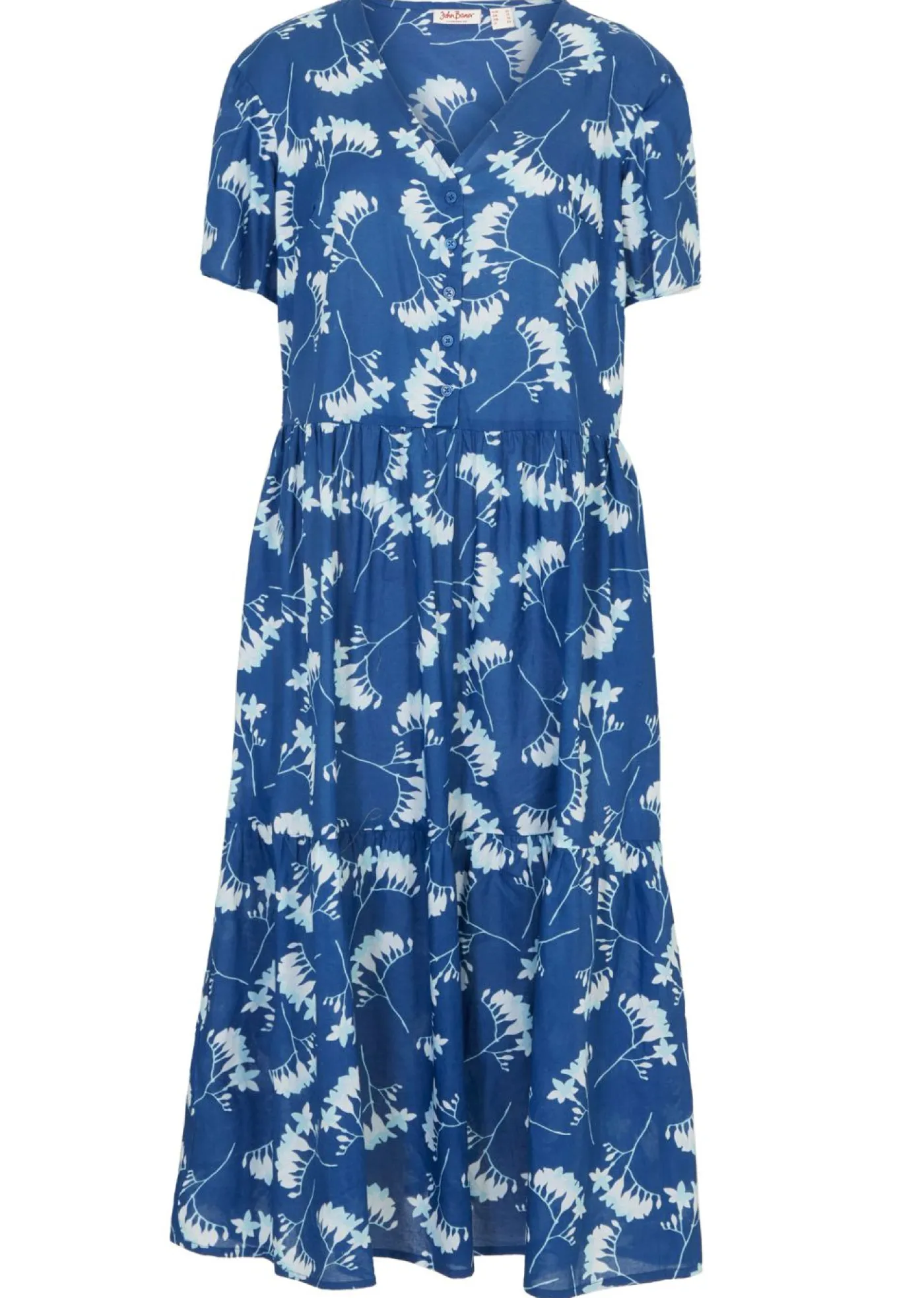 bonprix bonprix Vestido tipo túnica de largo midi azul genciana Clearance
