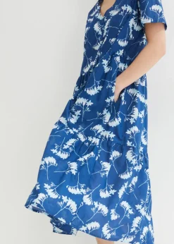 bonprix bonprix Vestido tipo túnica de largo midi azul genciana Clearance