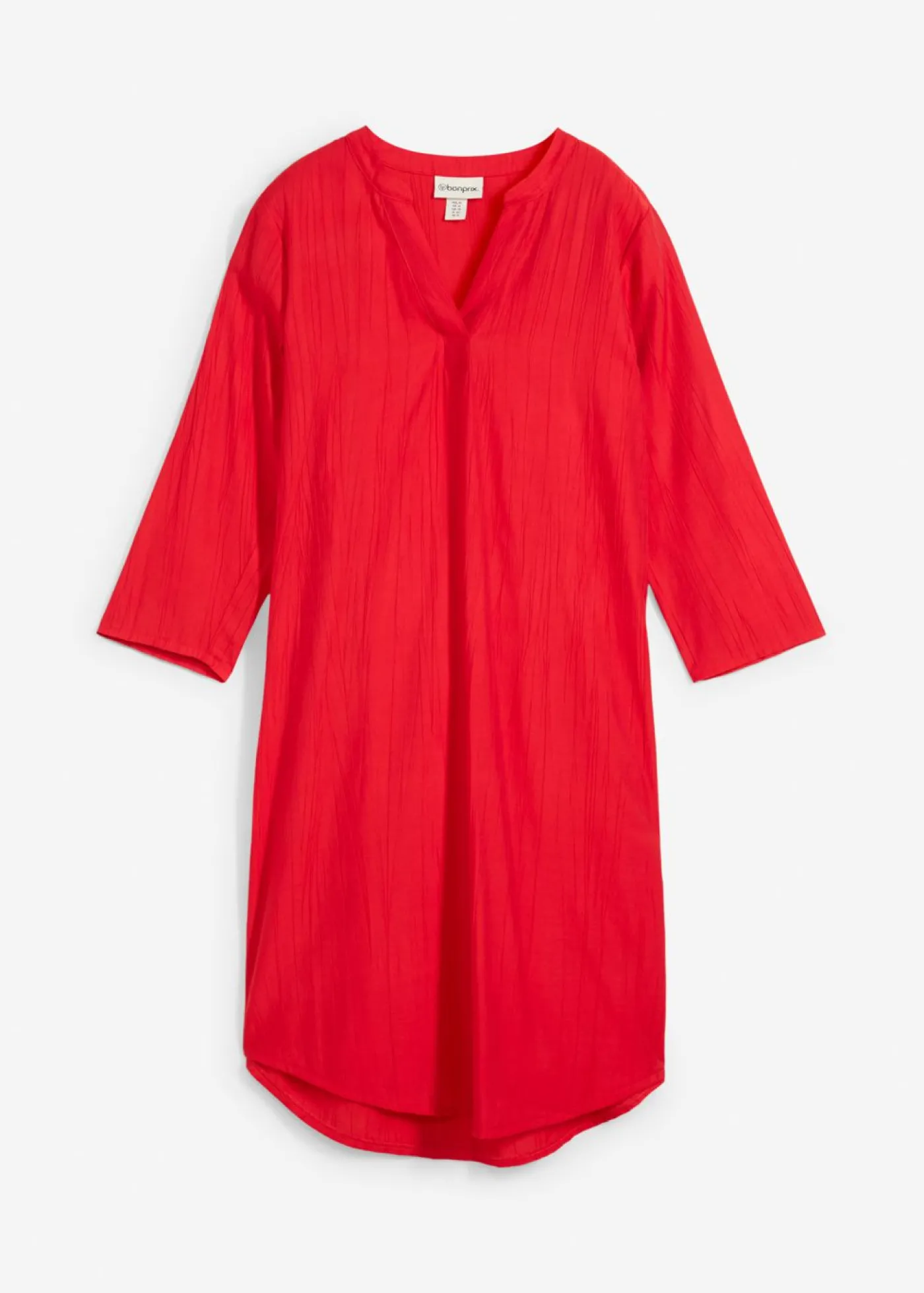 bonprix bonprix Vestido tipo túnica de mezcla de viscosa con efecto estructurado fresa Sale