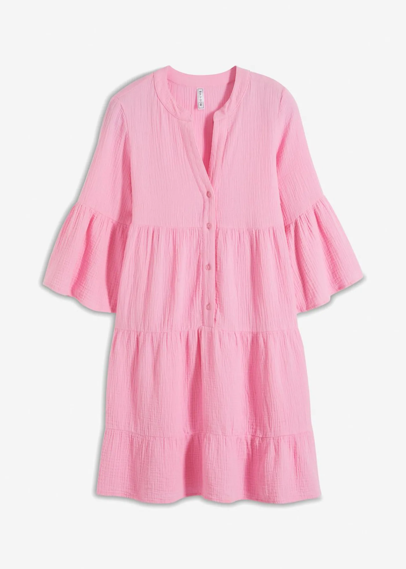 bonprix bonprix Vestido tipo túnica de muselina Rosa Outlet