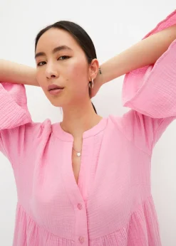 bonprix bonprix Vestido tipo túnica de muselina Rosa Outlet