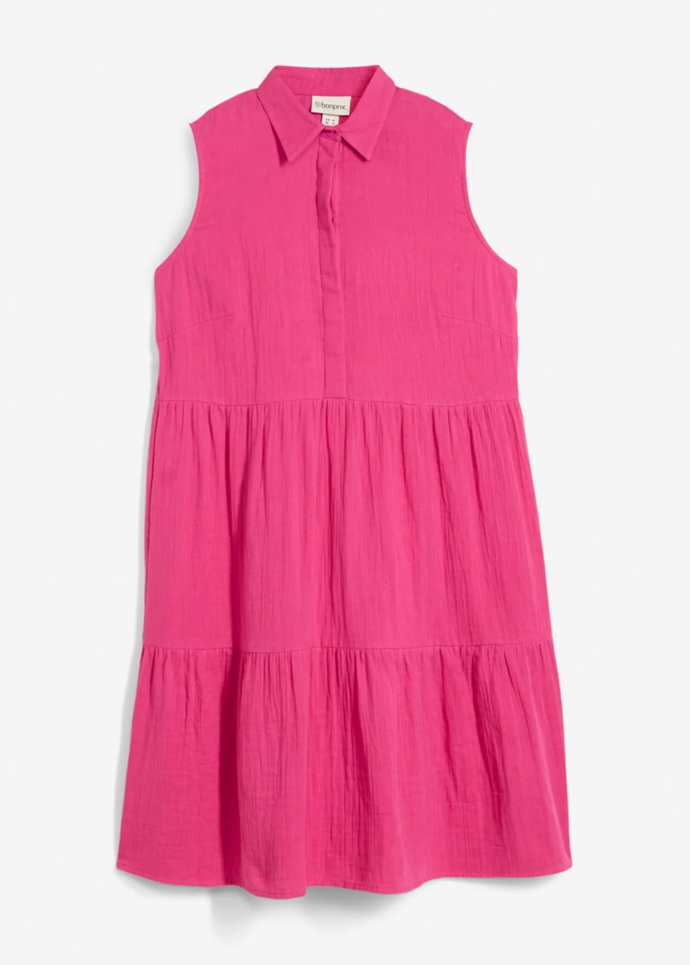 bonprix bonprix Vestido tipo túnica de muselina ligera fucsia Best