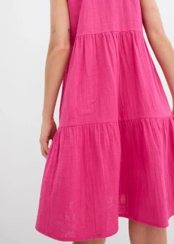 bonprix bonprix Vestido tipo túnica de muselina ligera fucsia Best