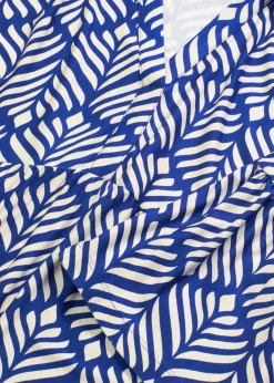 bonprix bonprix Vestido tipo túnica de punto de mezcla de viscosa suave Azul-blanco Discount
