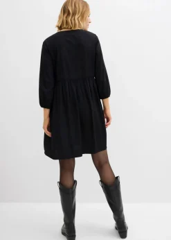 bonprix bonprix Vestido tipo túnica de viscosa fluida Negro Clearance