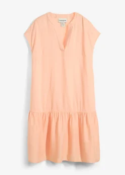 bonprix bonprix Vestido tipo túnica de viscosa fina Melocotón Clearance