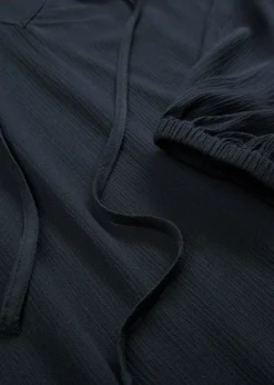bonprix bonprix Vestido tipo túnica de viscosa fluida Negro Hot
