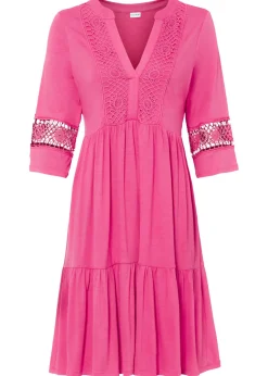 bonprix bonprix Vestido tipo túnica de viscosa suave Pink lady Sale