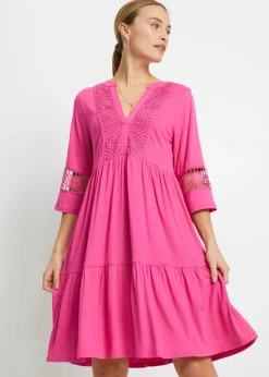 bonprix bonprix Vestido tipo túnica de viscosa suave Pink lady Sale