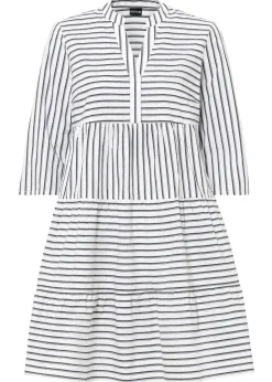 bonprix bonprix Vestido túnica Negro-blanco de rayas Discount
