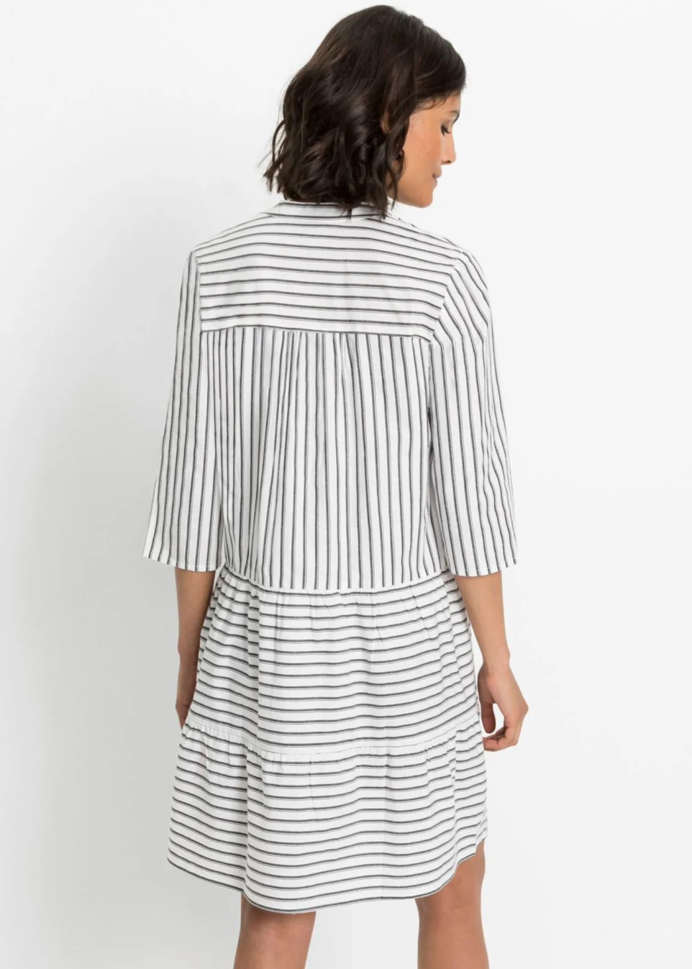 bonprix bonprix Vestido túnica Negro-blanco de rayas Discount