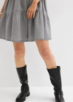 bonprix bonprix Vestido vaquero Denim gris claro desgastado Clearance