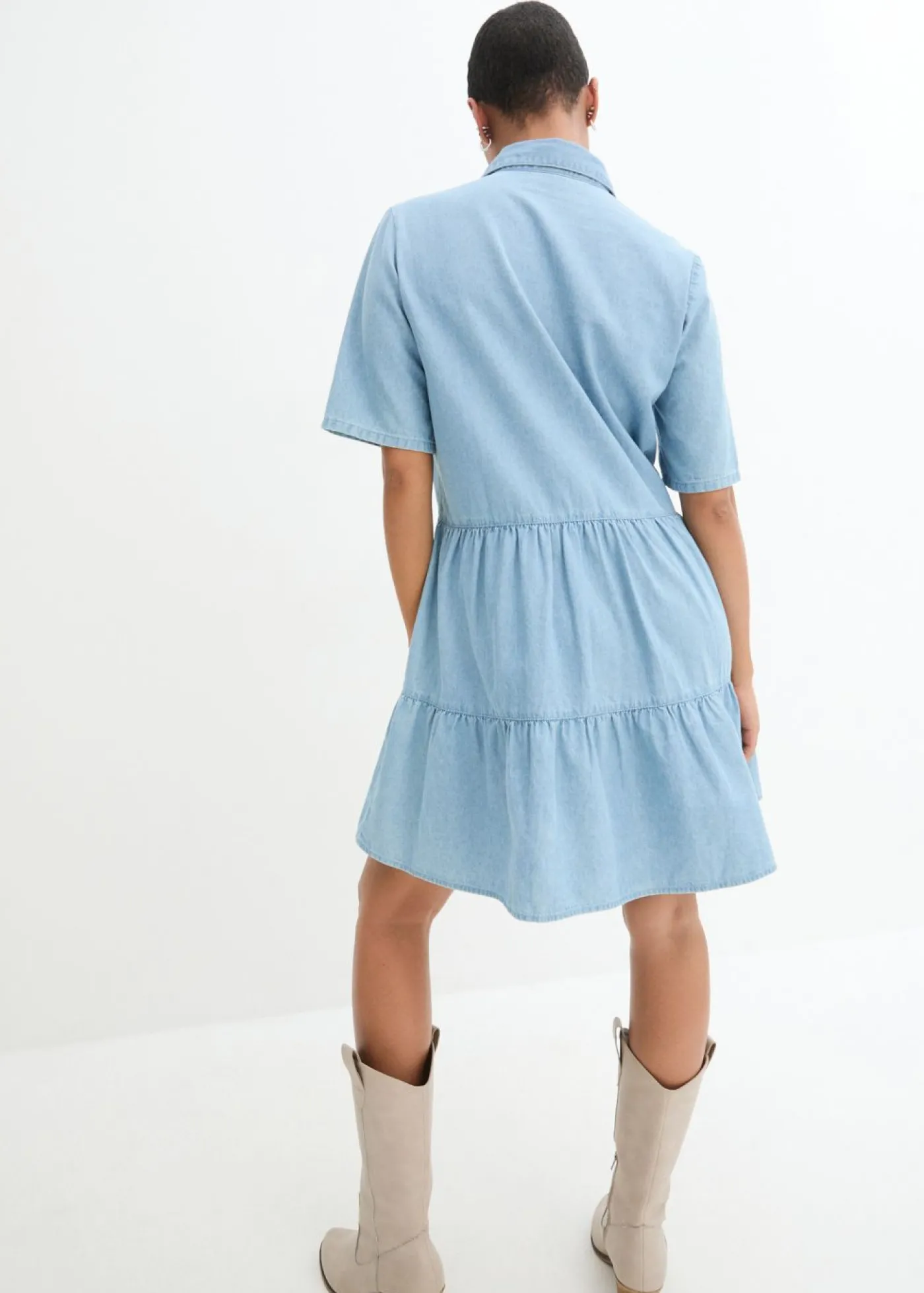 bonprix bonprix Vestido vaquero azul hielo denim usado Hot