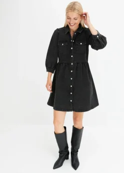 bonprix bonprix Vestido vaquero Negro denim Outlet