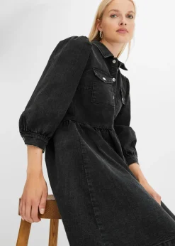 bonprix bonprix Vestido vaquero Negro denim Outlet