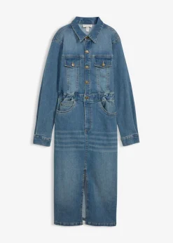 bonprix bonprix Vestido vaquero con algodón orgánico azul medio denim usado Outlet