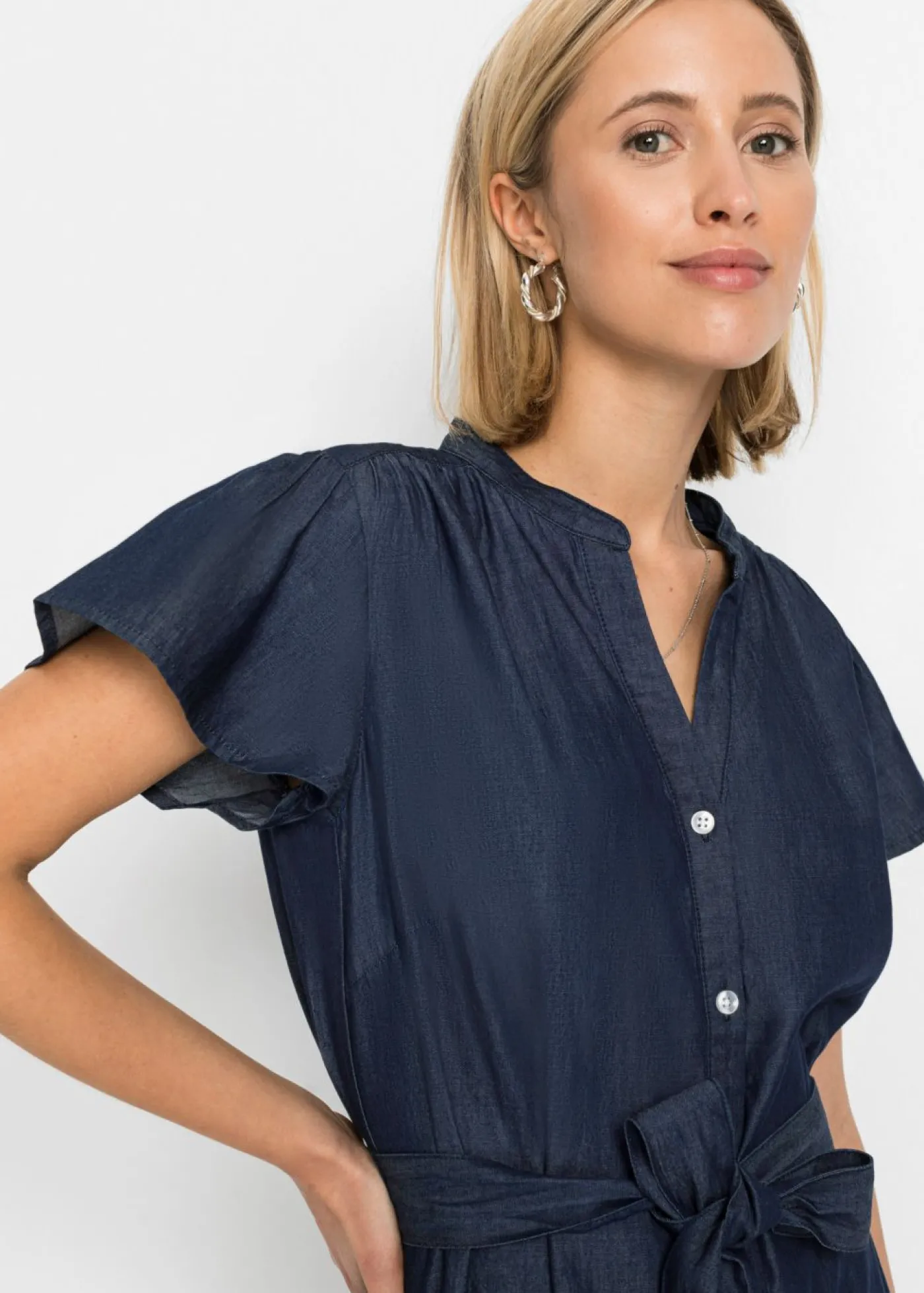 bonprix bonprix Vestido vaquero de algodón orgánico Denim desgastado New