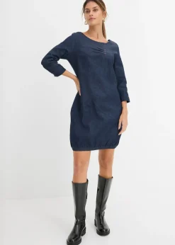 bonprix bonprix Vestido vaquero elástico Azul piedra oscuro Outlet