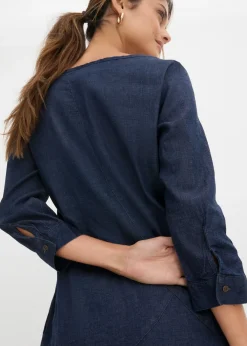 bonprix bonprix Vestido vaquero elástico Azul piedra oscuro Outlet