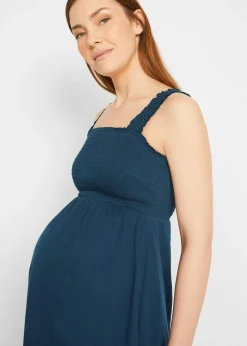 bonprix bonprix Vestidos premamá de algodón orgánico (2 unidades) Azul marino-negro