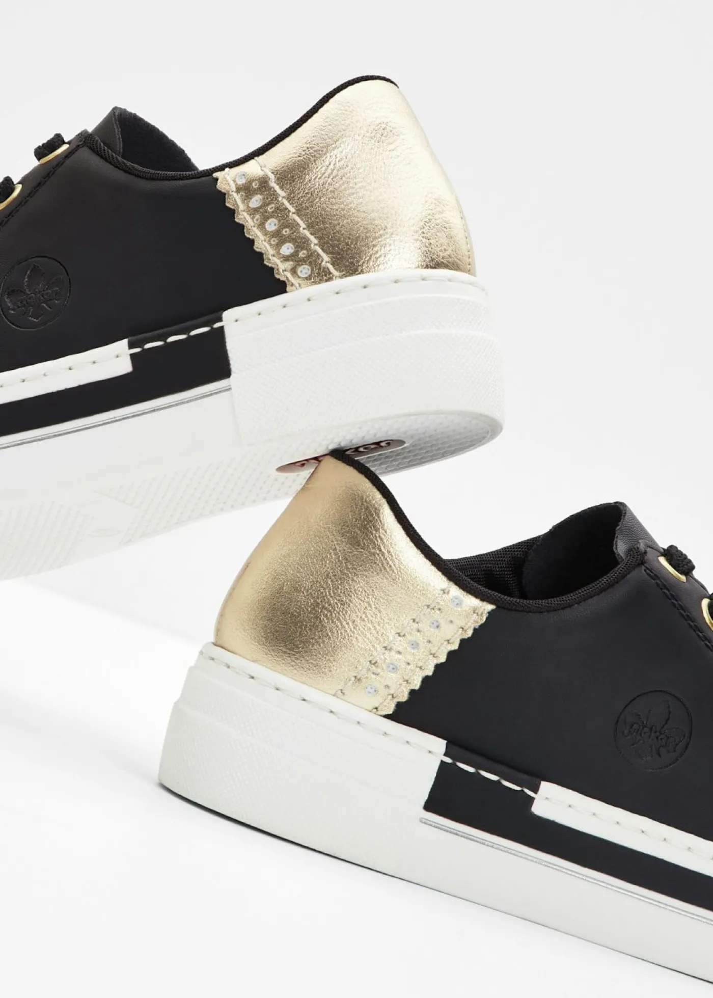 bonprix Rieker Zapatillas con plataforma de Rieker Negro-oro Best