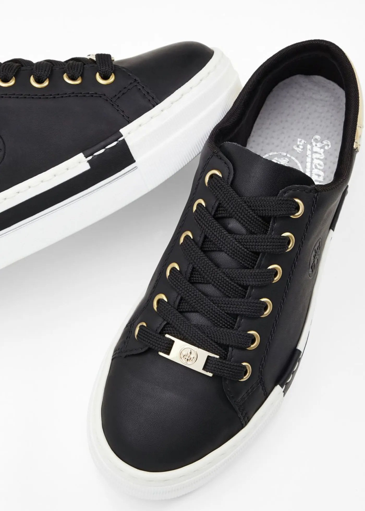 bonprix Rieker Zapatillas con plataforma de Rieker Negro-oro Best