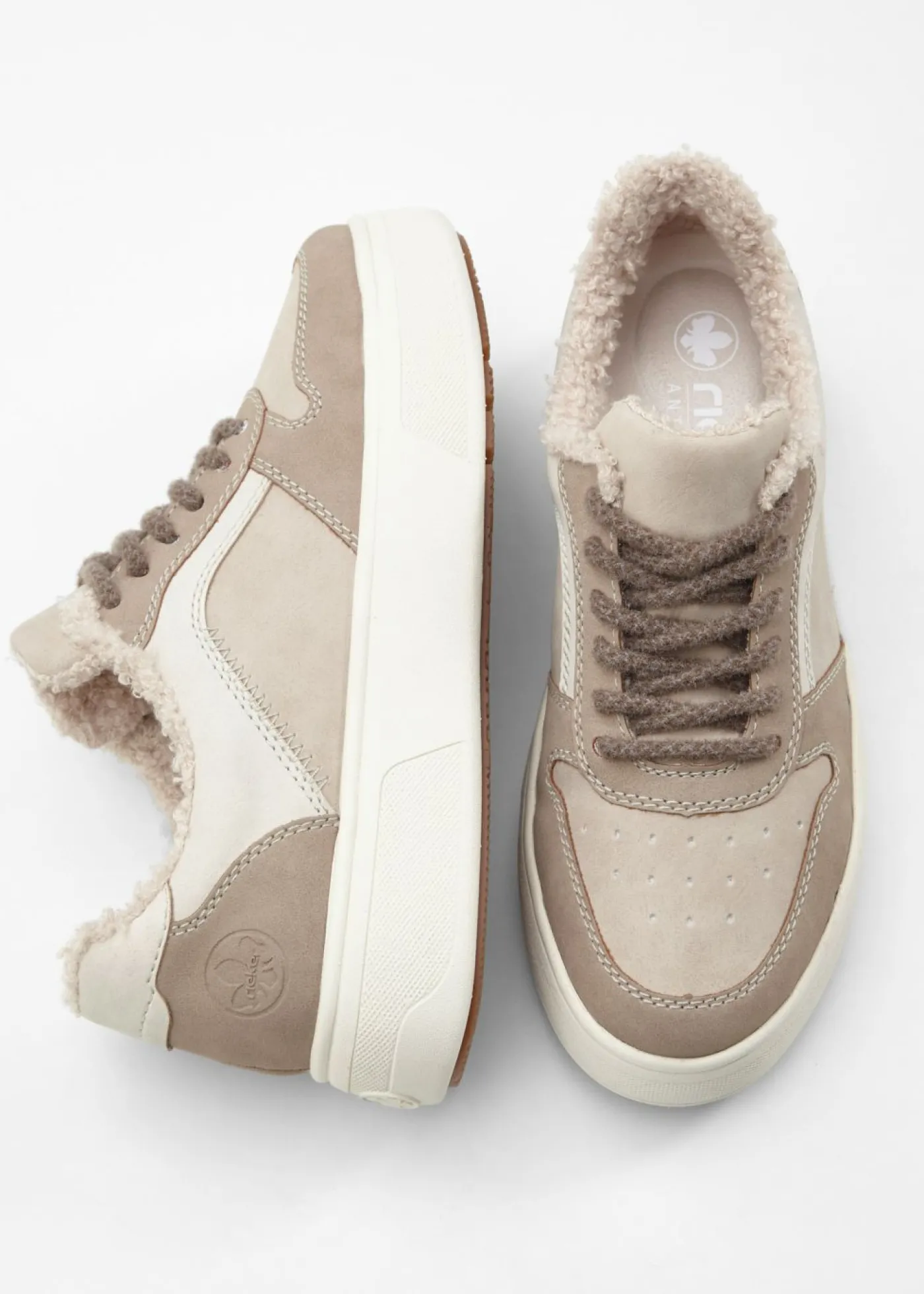 bonprix Rieker Zapatillas con plataforma cómodas y forradas de Rieker Beige Sale