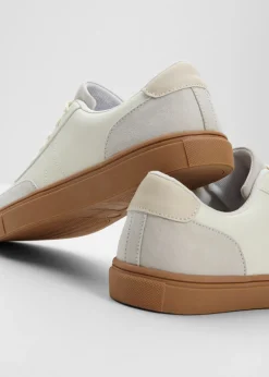 bonprix bonprix Zapatillas de aspecto retro Blanco lana Clearance