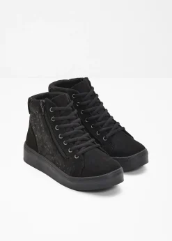 bonprix bonprix Zapatillas de caña alta con patrón floral Negro Best