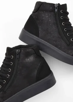 bonprix bonprix Zapatillas de caña alta con patrón floral Negro Best