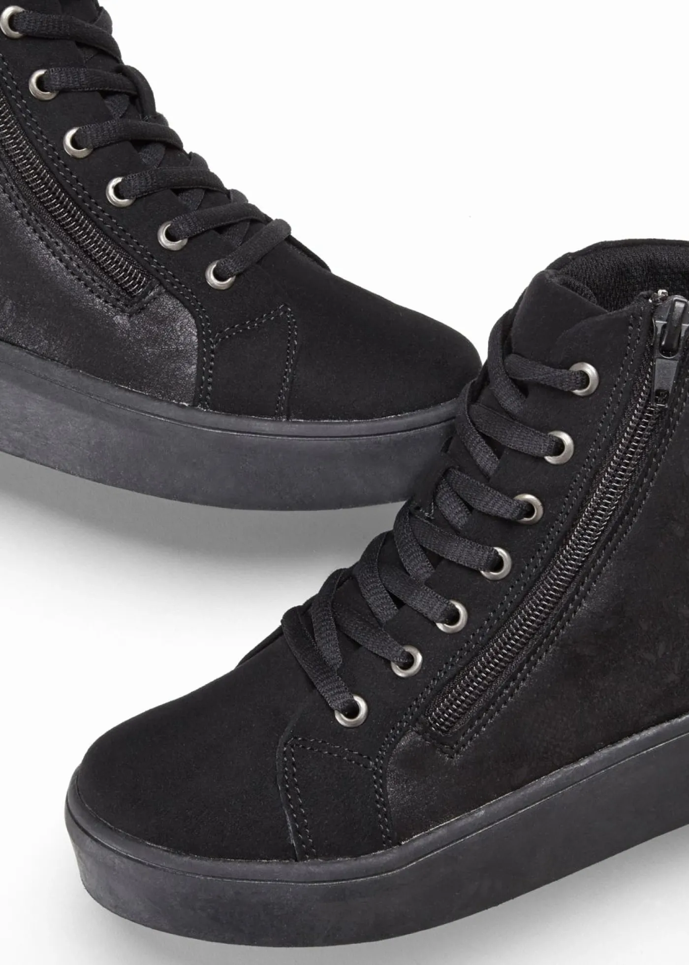 bonprix bonprix Zapatillas de caña alta con patrón floral Negro Best