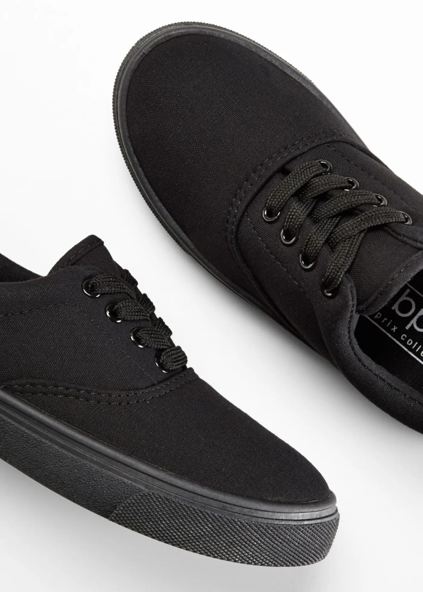 bonprix bonprix Zapatillas de lona de algodón Negro Outlet