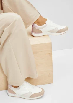 bonprix bonprix Zapatillas deportivas Blanco/beige/lila empolvado Discount