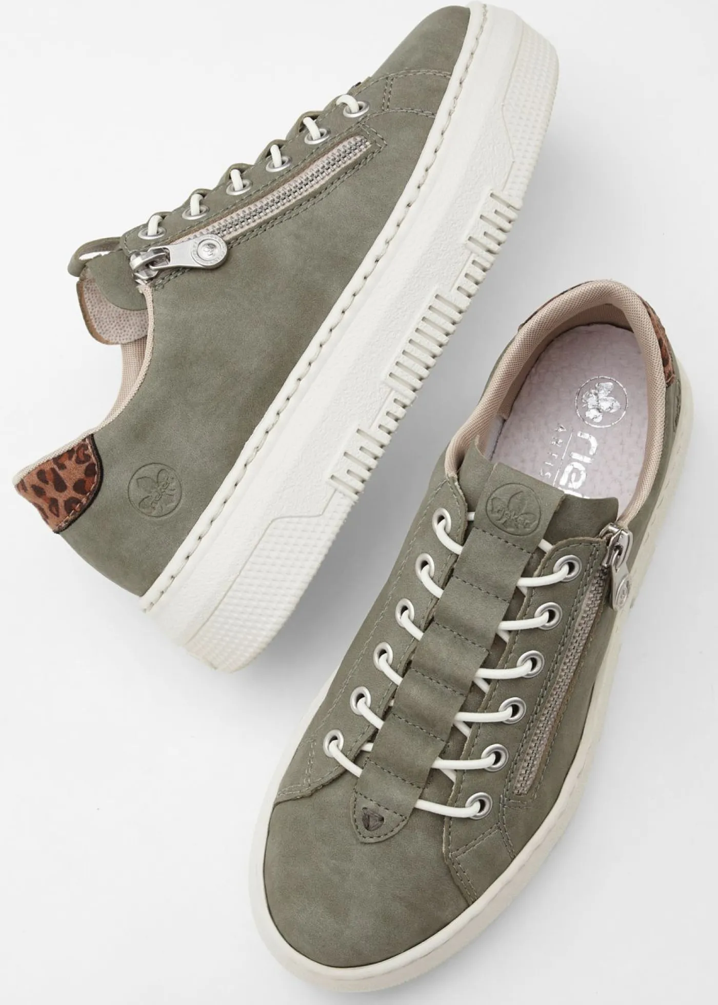bonprix Rieker Zapatillas deportivas cómodas de Rieker con plataforma y suela ligera Verde Best